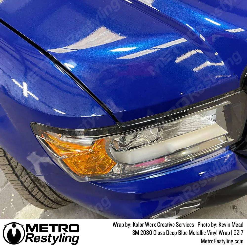 3M 2080 Gloss Deep Blue Metallic Vinyl Wrap | G217 - Image 5
