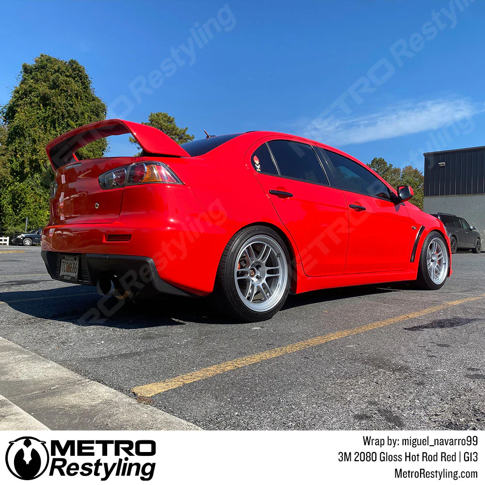 3M 2080 Gloss Hot Rod Red Vinyl Wrap | G13 - Image 9