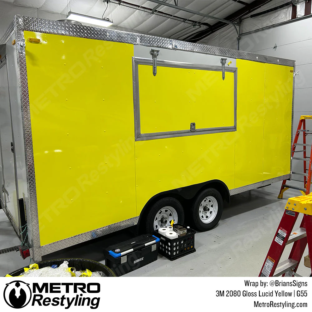 3M 2080 Gloss Lucid Yellow Vinyl Wrap | G55 - Image 12