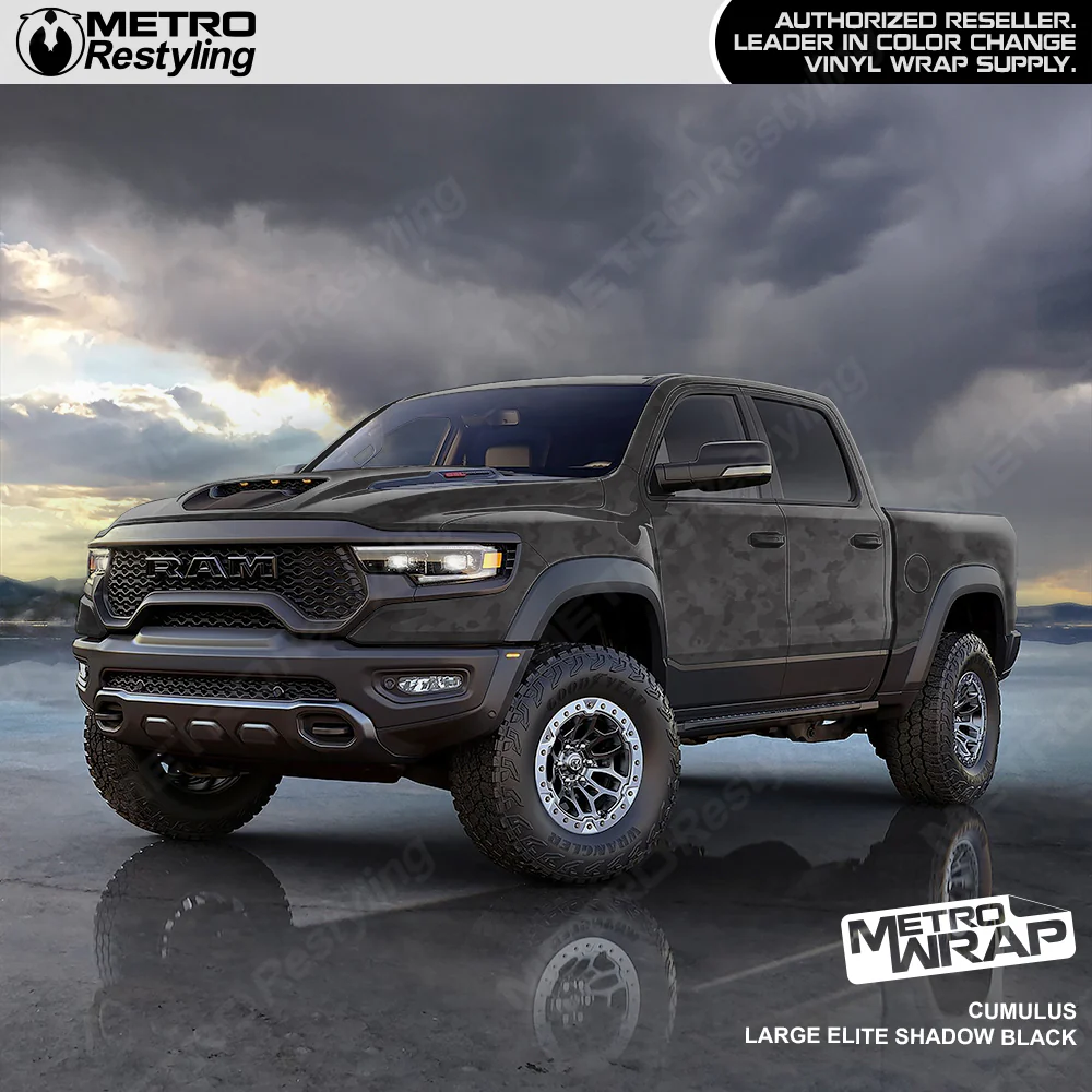 Metro Wrap Large Cumulus Elite Shadow Black Camouflage Vinyl Film - Image 4