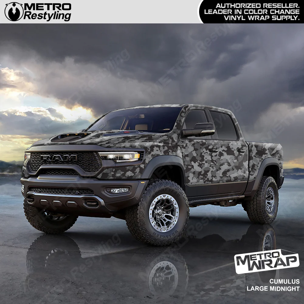 Metro Wrap Large Cumulus Midnight Camouflage Vinyl Film - Image 4