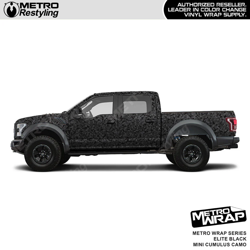 Metro Wrap Mini Cumulus Elite Black Camouflage Vinyl Film - Image 3