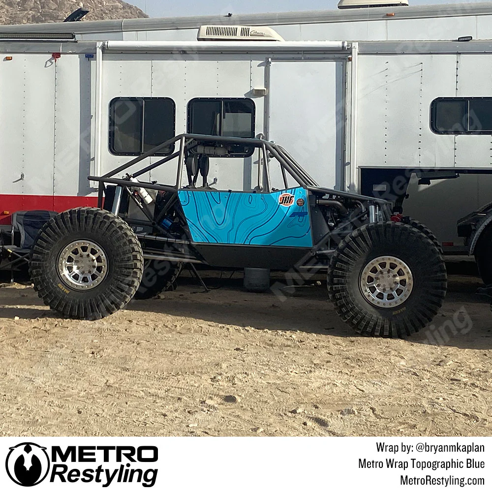 Metro Wrap Topographic Blue Vinyl Film - Image 3