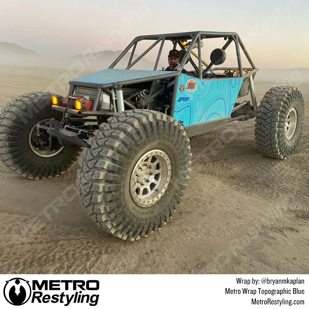 Metro Wrap Topographic Blue Vinyl Film - Image 4