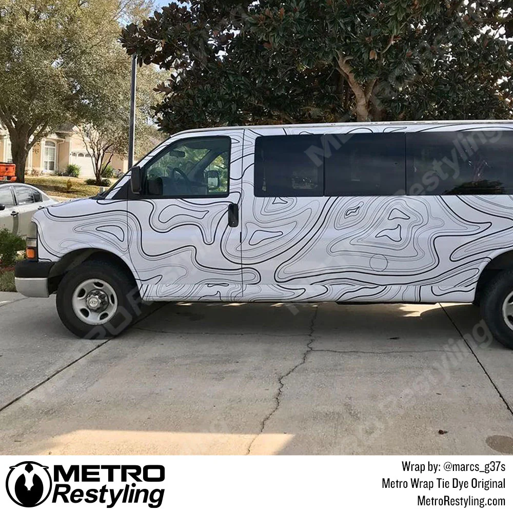 Metro Wrap Topographic White Vinyl Film - Image 3
