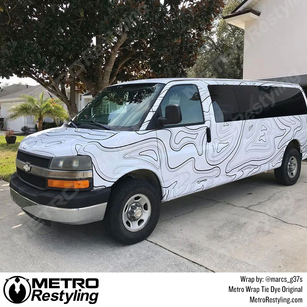 Metro Wrap Topographic White Vinyl Film - Image 5